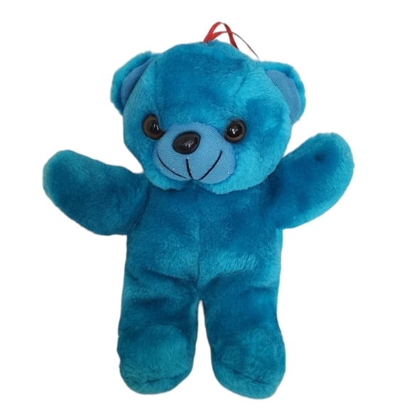 Vintage Nanco Blue Teddy Bear plush Stuffed Animal - Picture 1 of 4